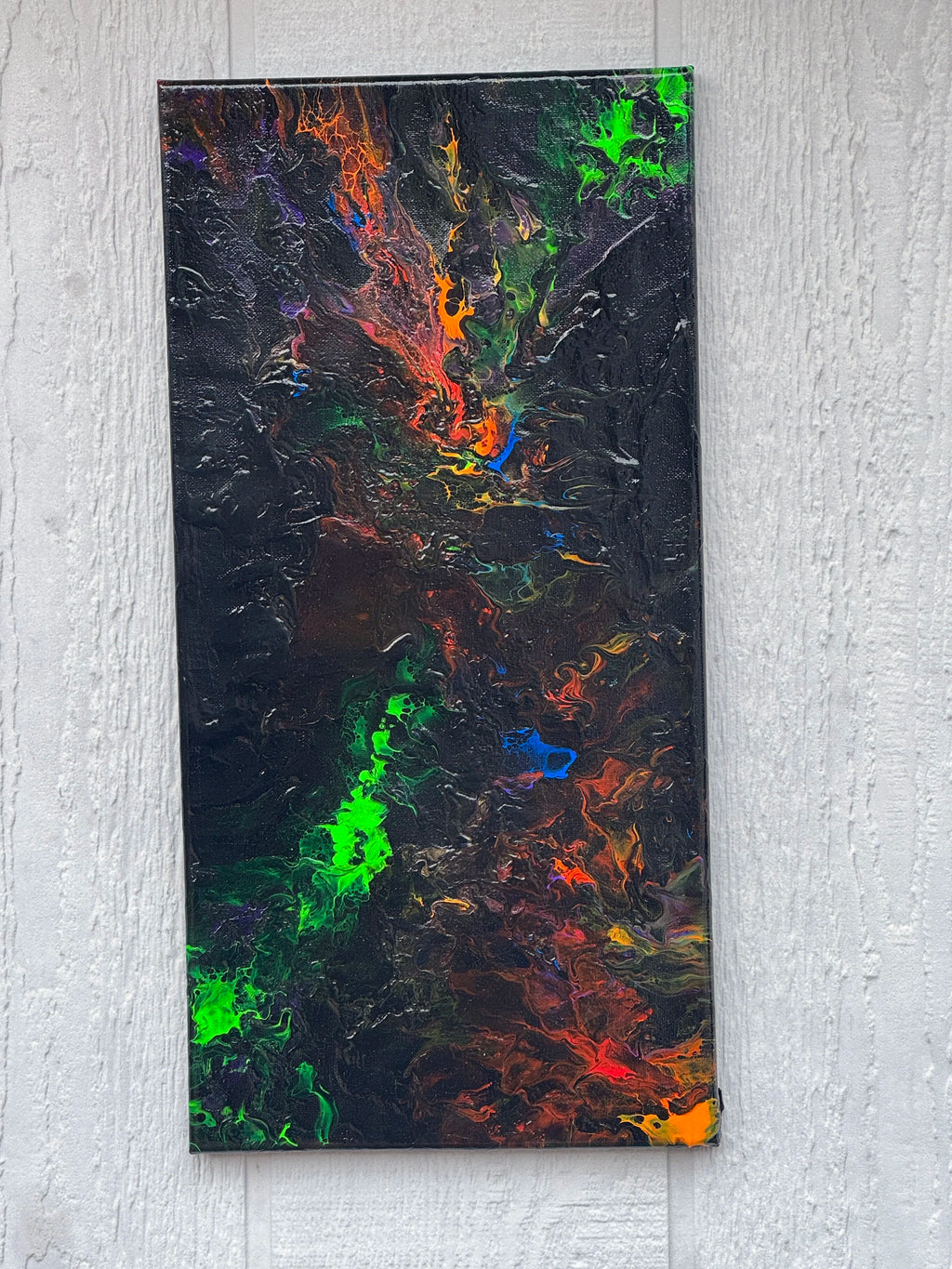 Neon Northern Lights Painting - 10"x20"