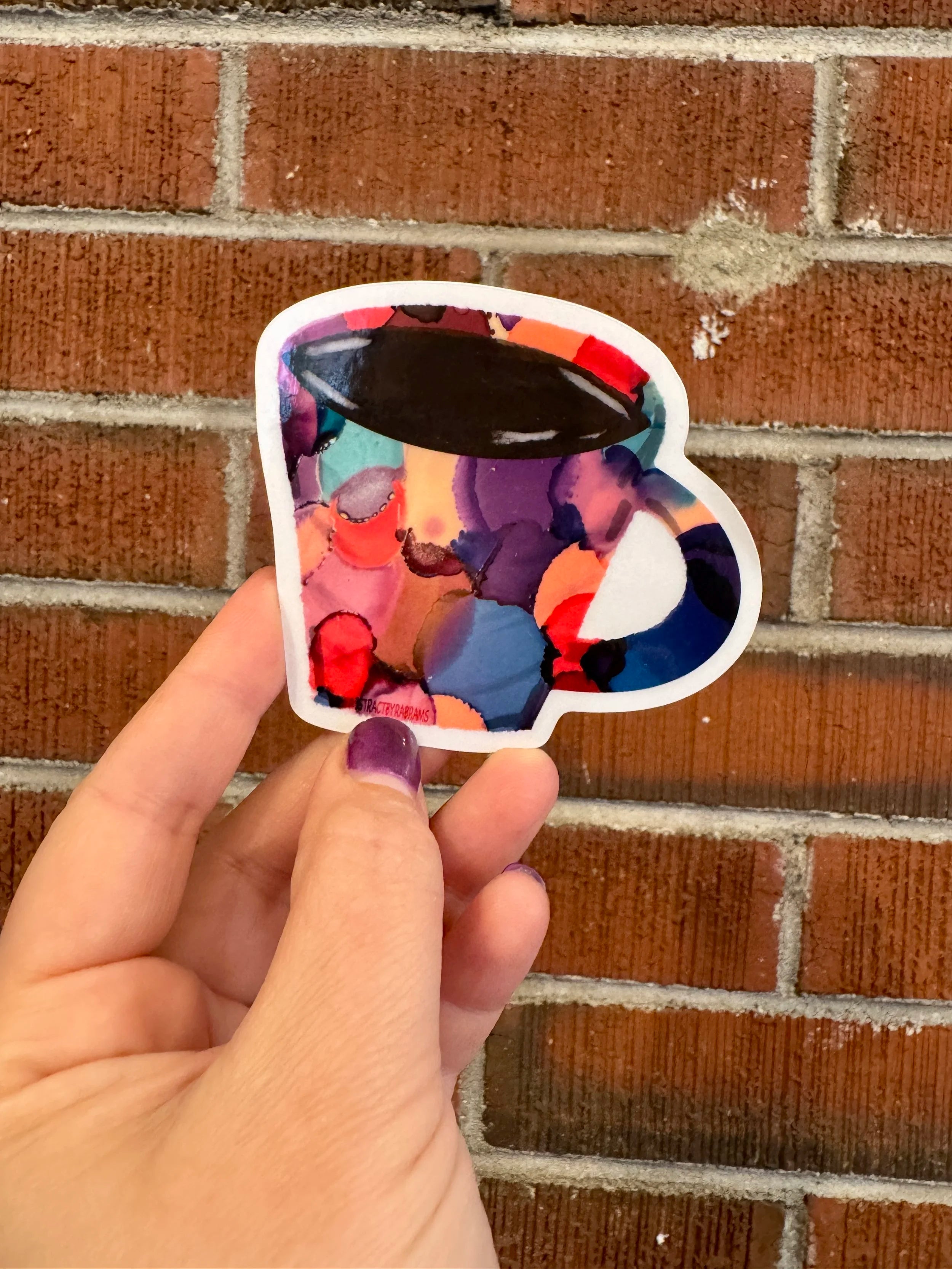 Hand Drawn Coffee Mug Sticker - Clear Background
