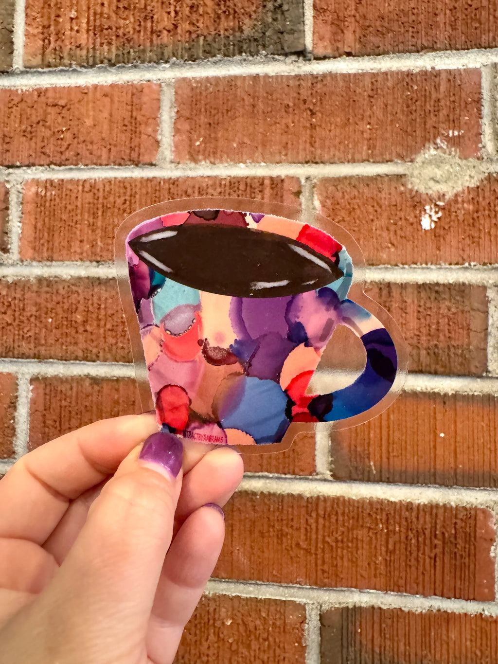 Hand Drawn Coffee Mug Sticker - Clear Background