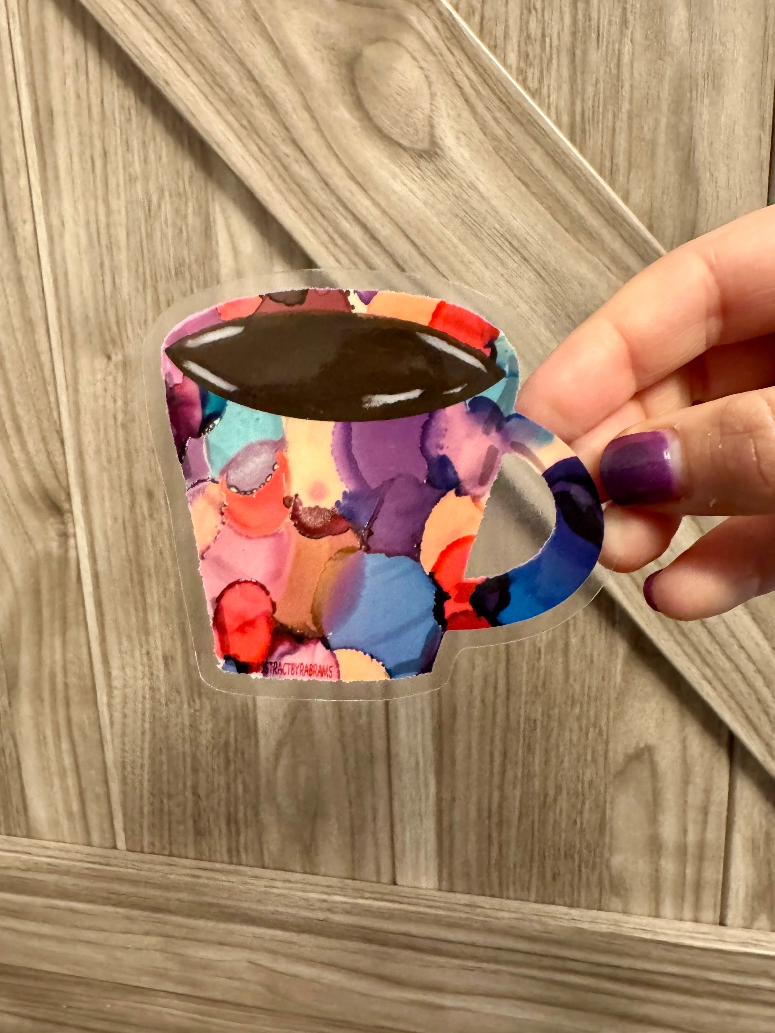 Hand Drawn Coffee Mug Sticker - Clear Background