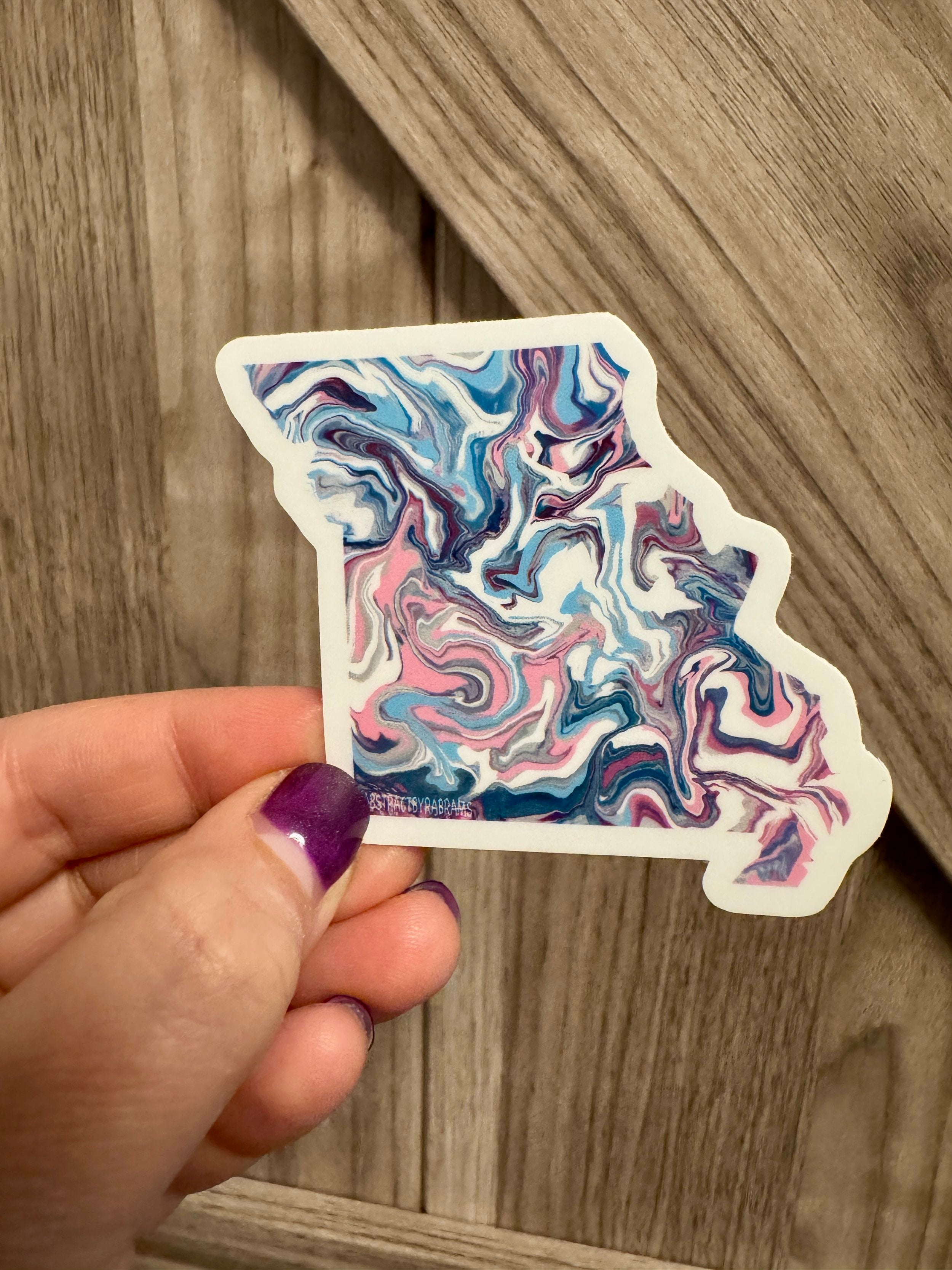 Missouri State Trans Pride and Rainbow State Vinyl Sticker