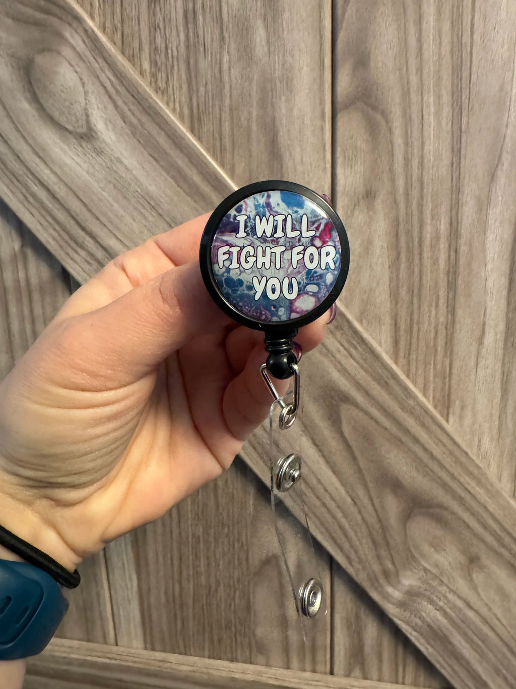 I Will Fight For You Badge Reel - Trans Pride - Handmade