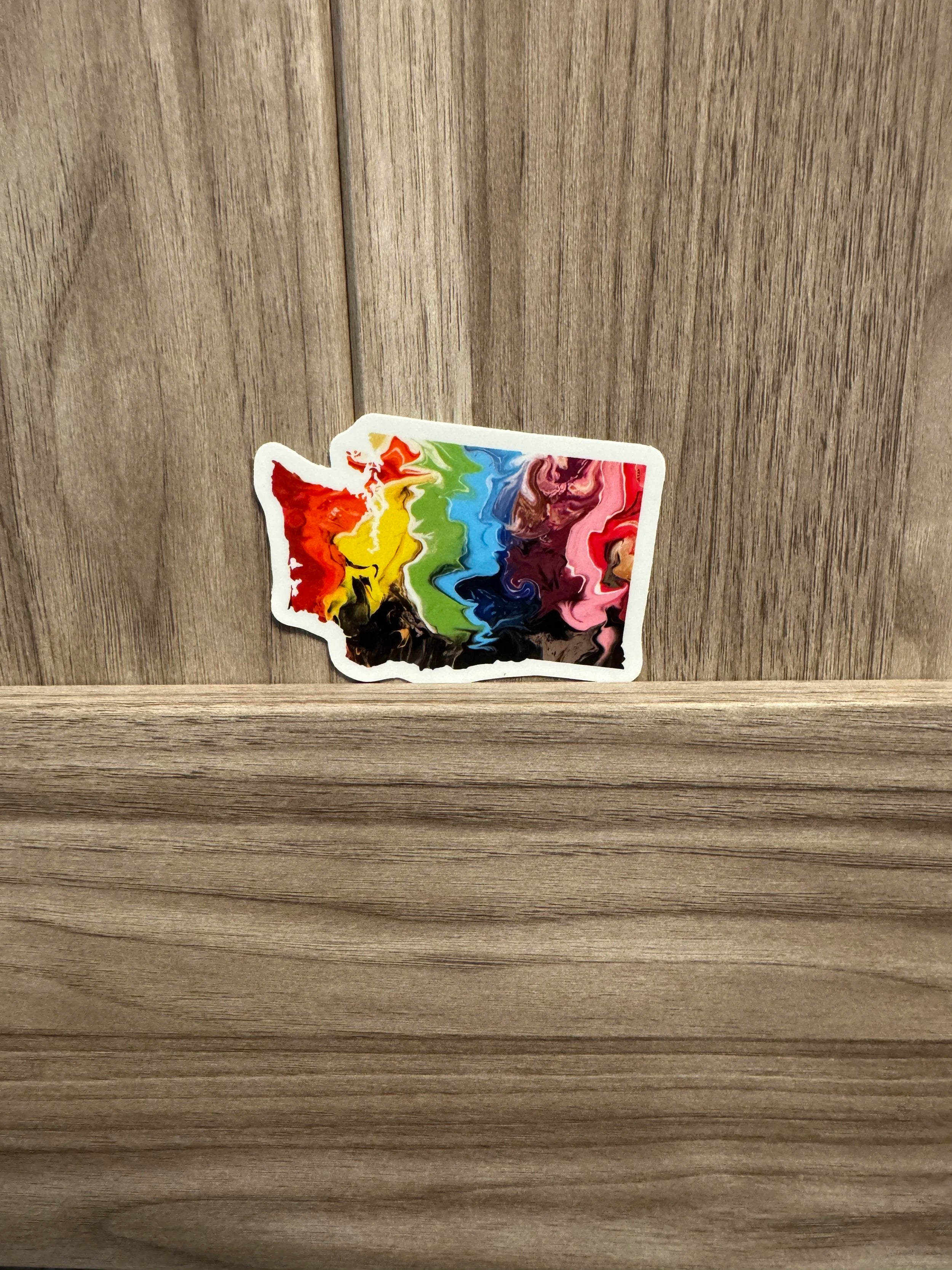 Washington State Sticker - Vinyl - Waterproof - LGBTQ