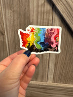 Washington State Sticker - Vinyl - Waterproof - LGBTQ