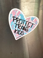 Protect Trans Kids Magnet, Car Magnet - 4"