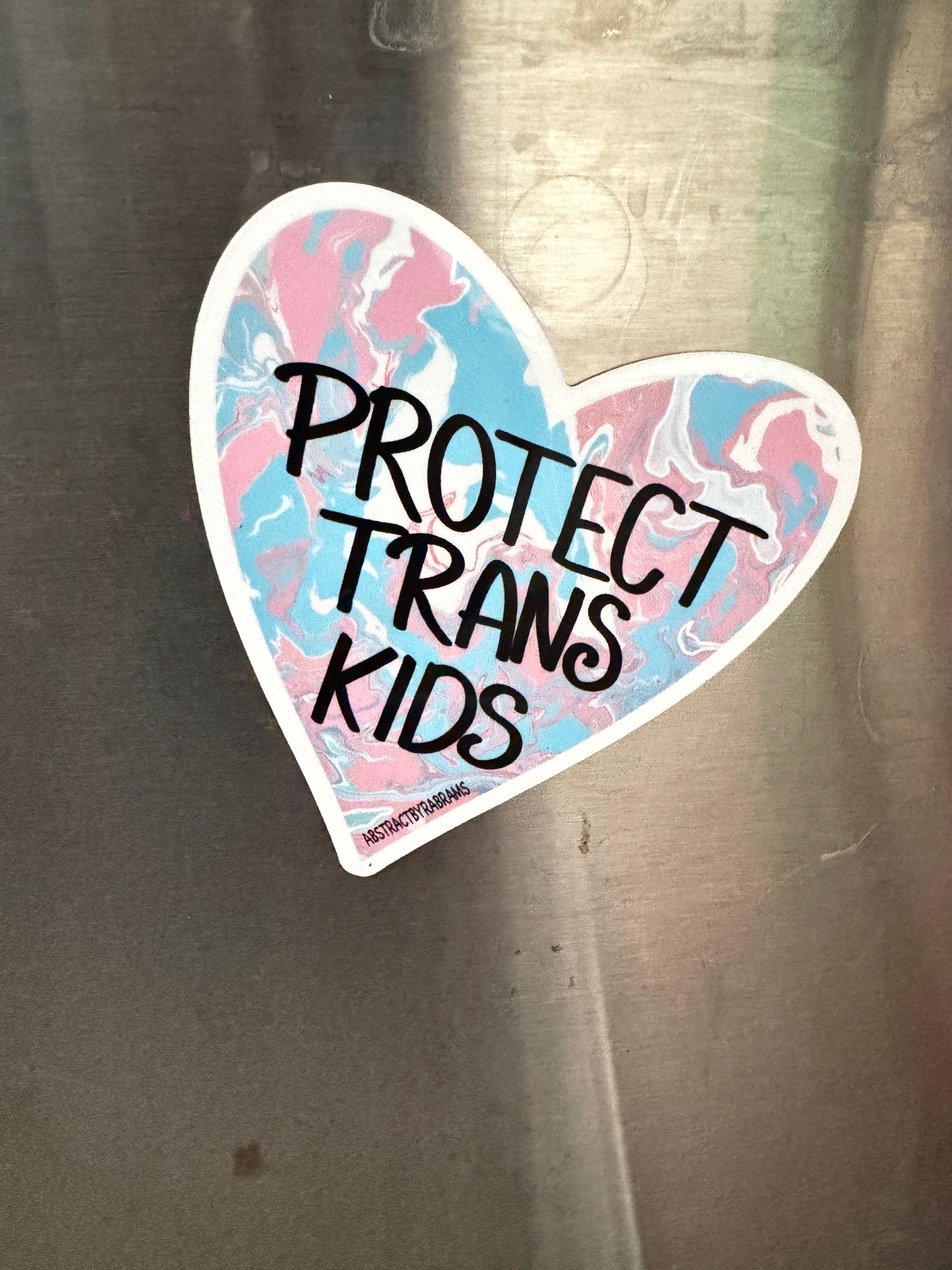 Protect Trans Kids Magnet, Car Magnet - 4"
