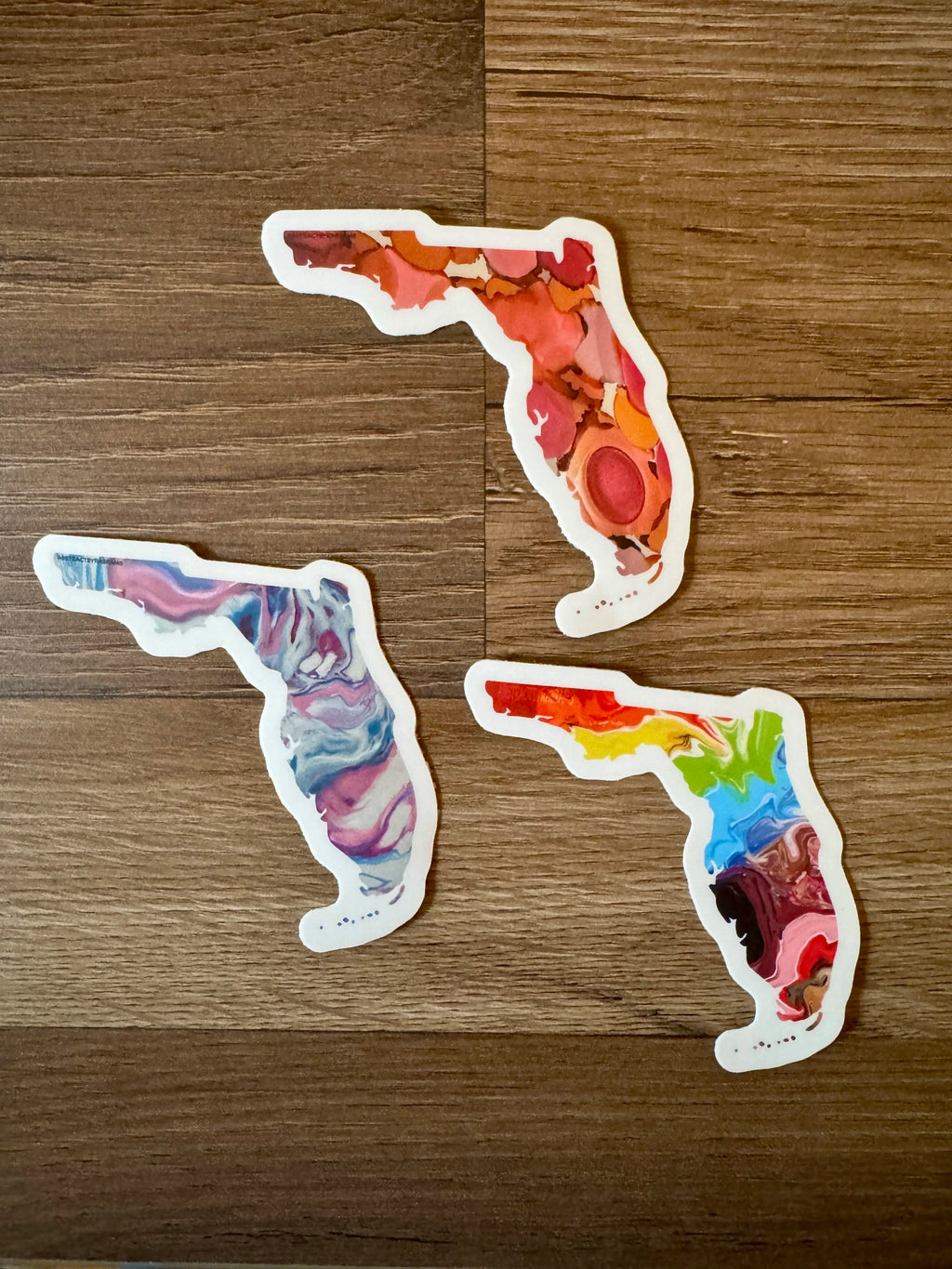 Florida State Shape Sticker - Trans Pride, Lesbian Pride and Progress Pride