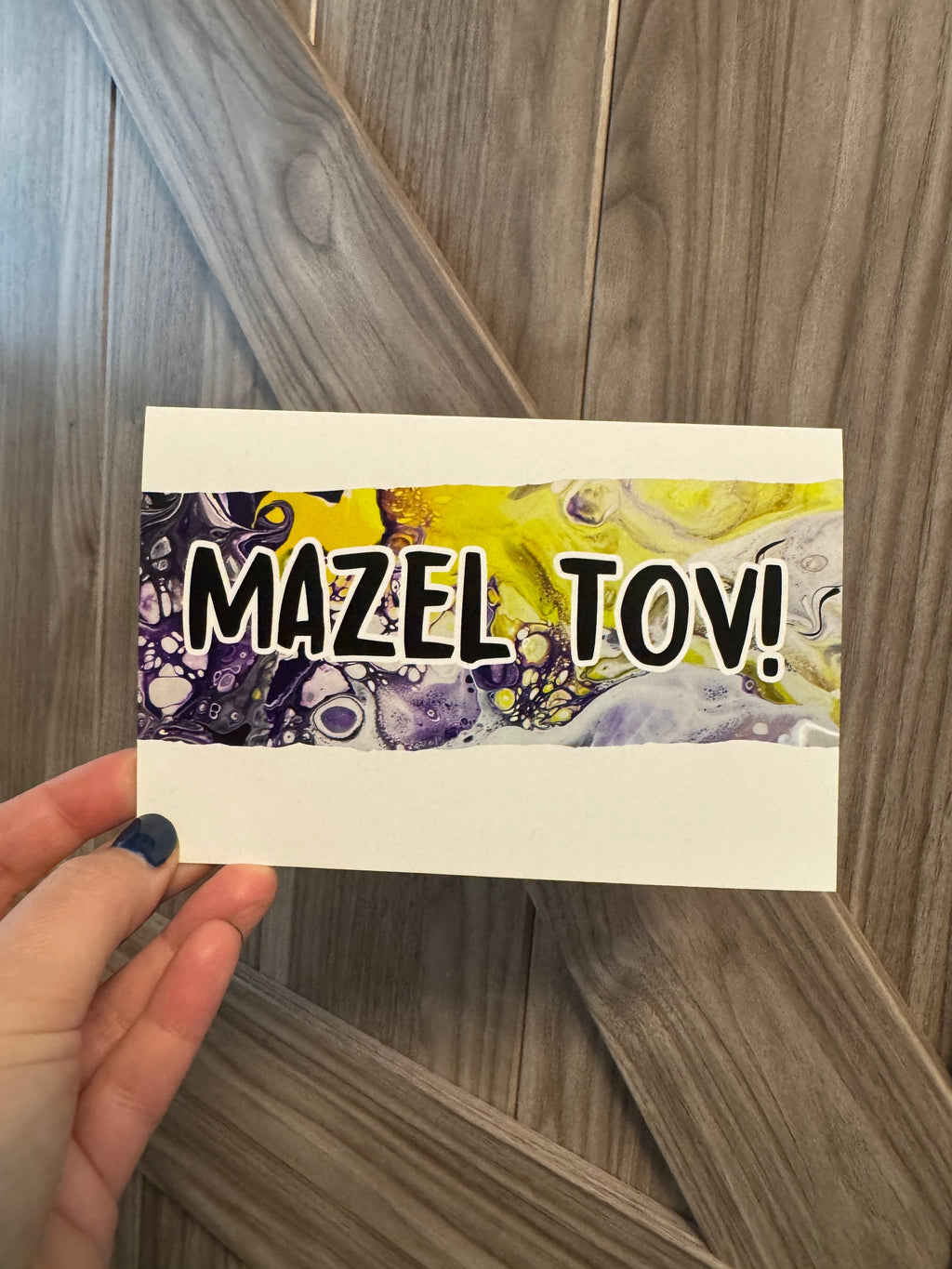 Non Binary Pride Mazel Tov Greeting Card