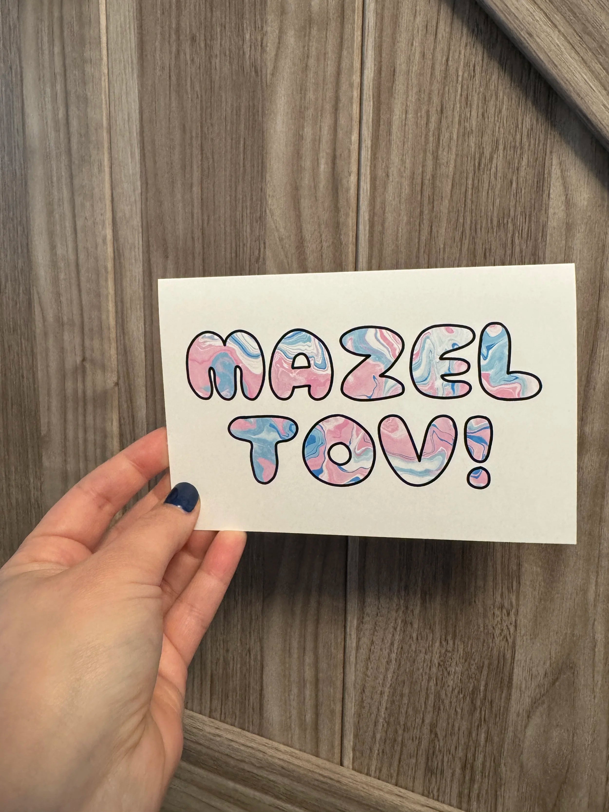 Trans Pride Mazel Tov Greeting Card