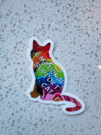 Progress Pride Emotional Support Cat, ~3", Vinyl