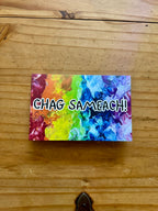 Rainbow Chag Sameach Greeting Card - 4"x6" - 100% PCW paper