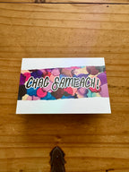 Blue and Purple Chag Sameach Greeting Card - 4"x6" - 100% PCW paper
