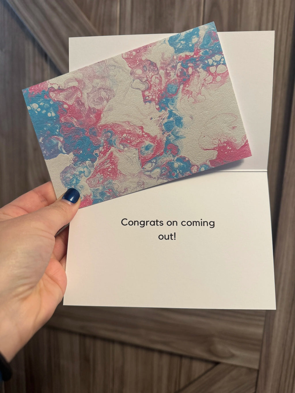 Clearance - Congrats on Coming Out! Trans Pride Greeting Card - 4"x6"