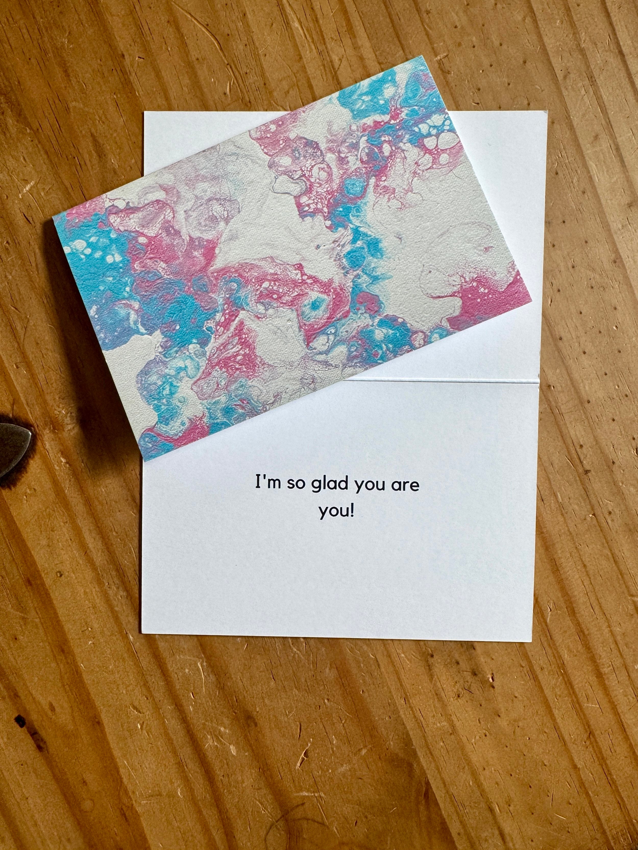 I'm so Glad You Are You! Trans Pride Greeting Card - 4"x6" - Clearance