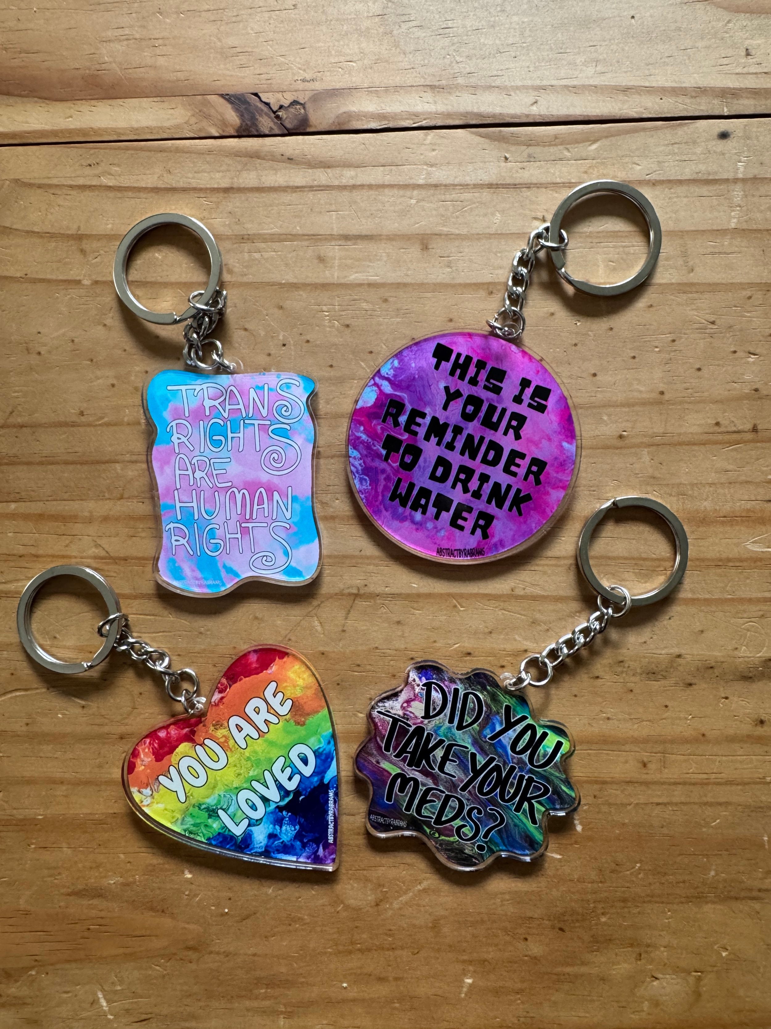 You Are Loved Rainbow Keychain