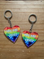 You Are Loved Rainbow Keychain