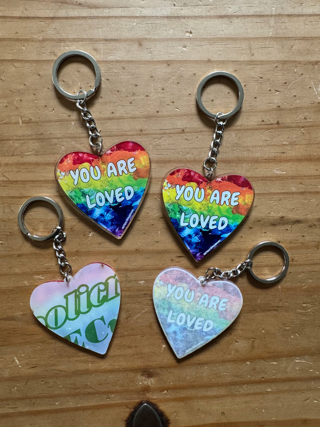 You Are Loved Rainbow Keychain