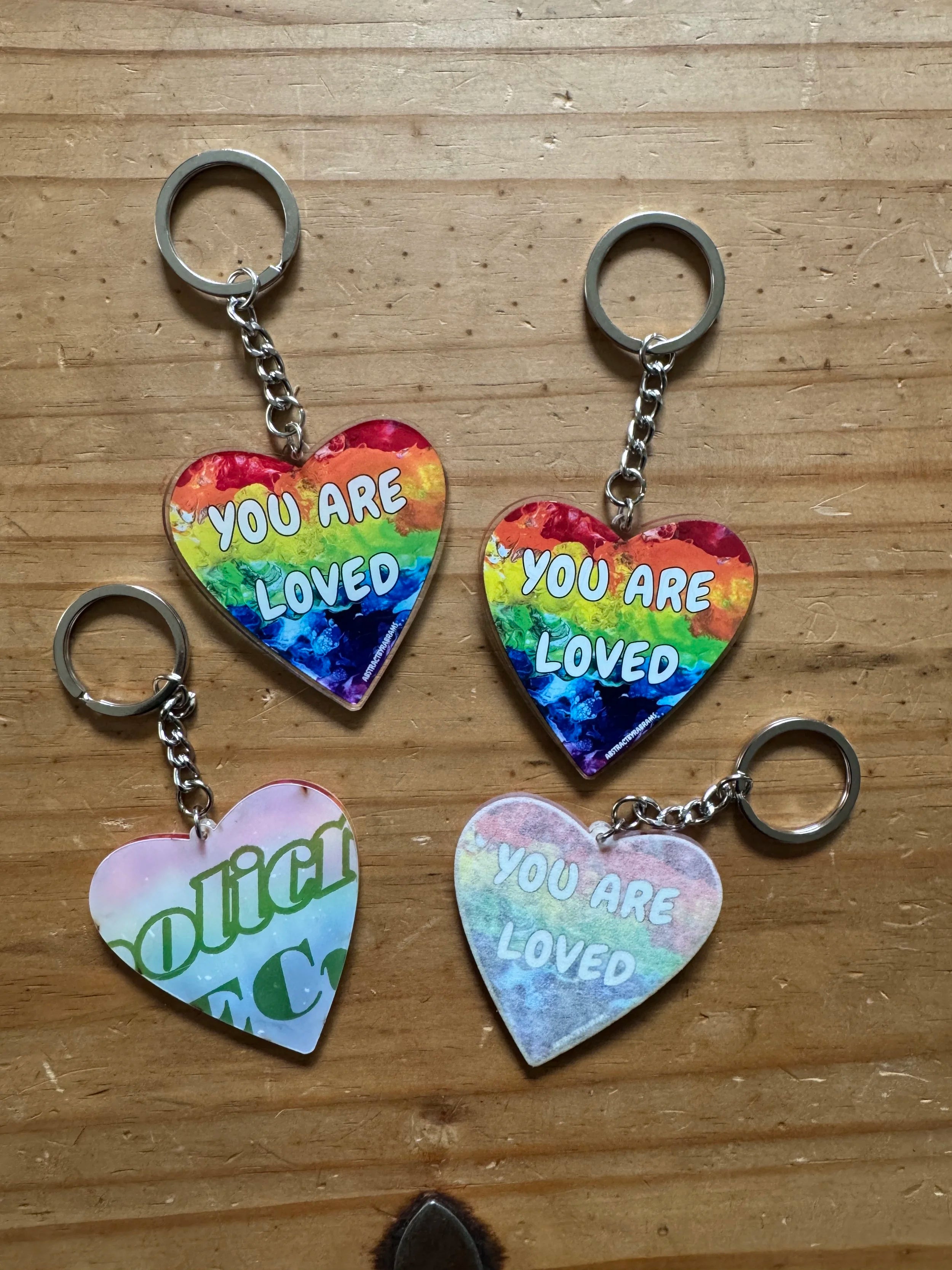 You Are Loved Rainbow Keychain