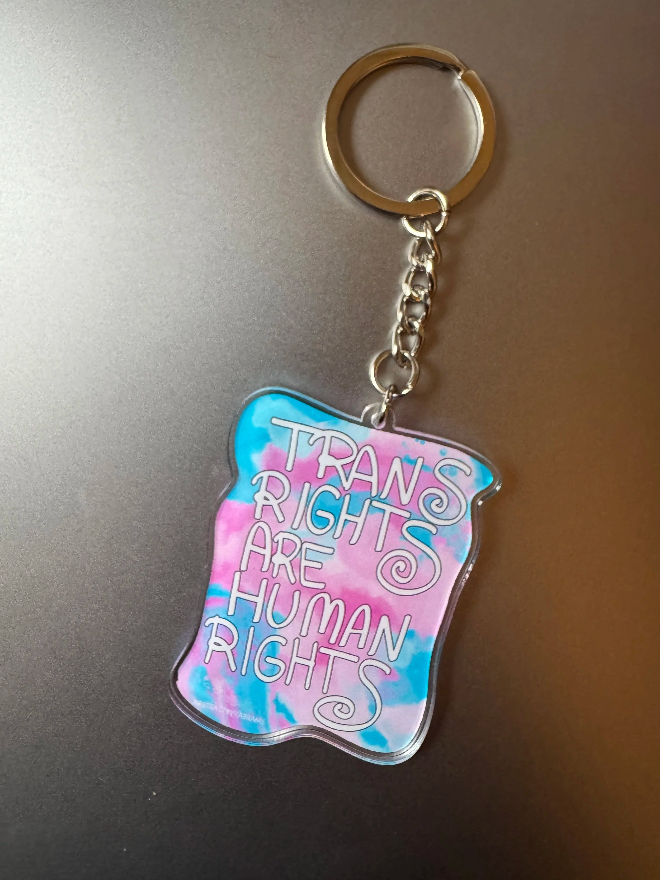 Trans Rights Are Human Rights Keychain