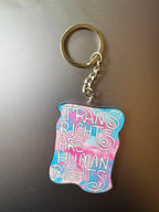 Trans Rights Are Human Rights Keychain