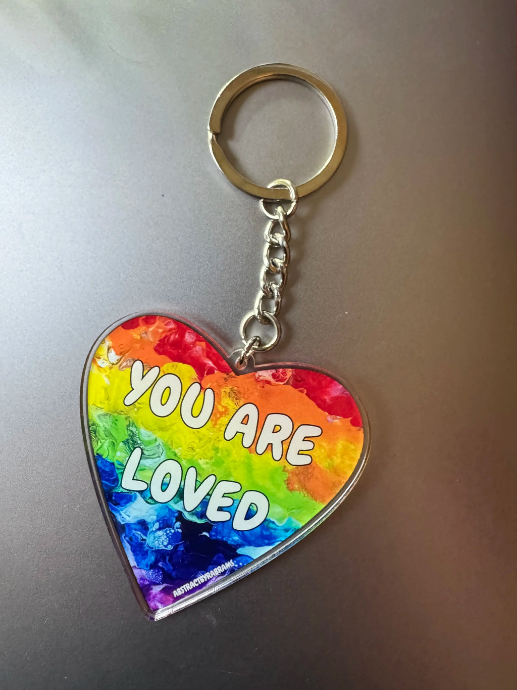 You Are Loved Rainbow Keychain