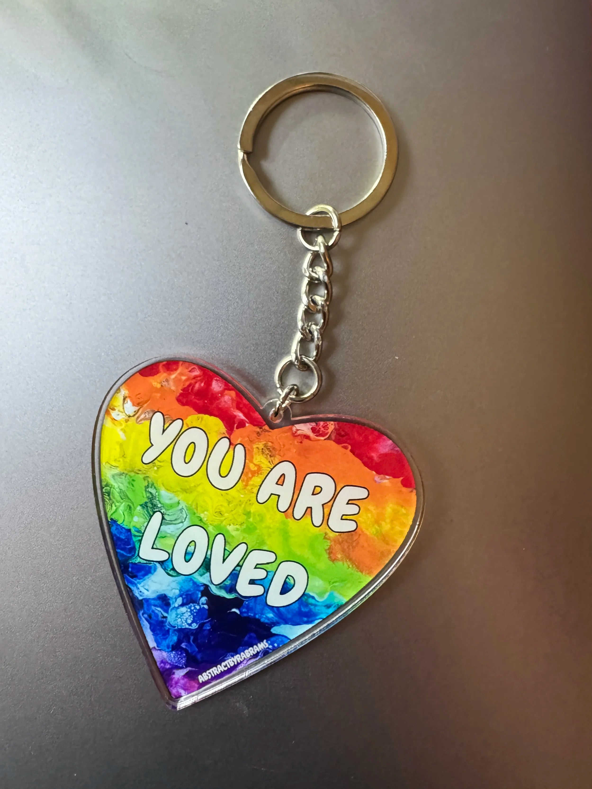 You Are Loved Rainbow Keychain