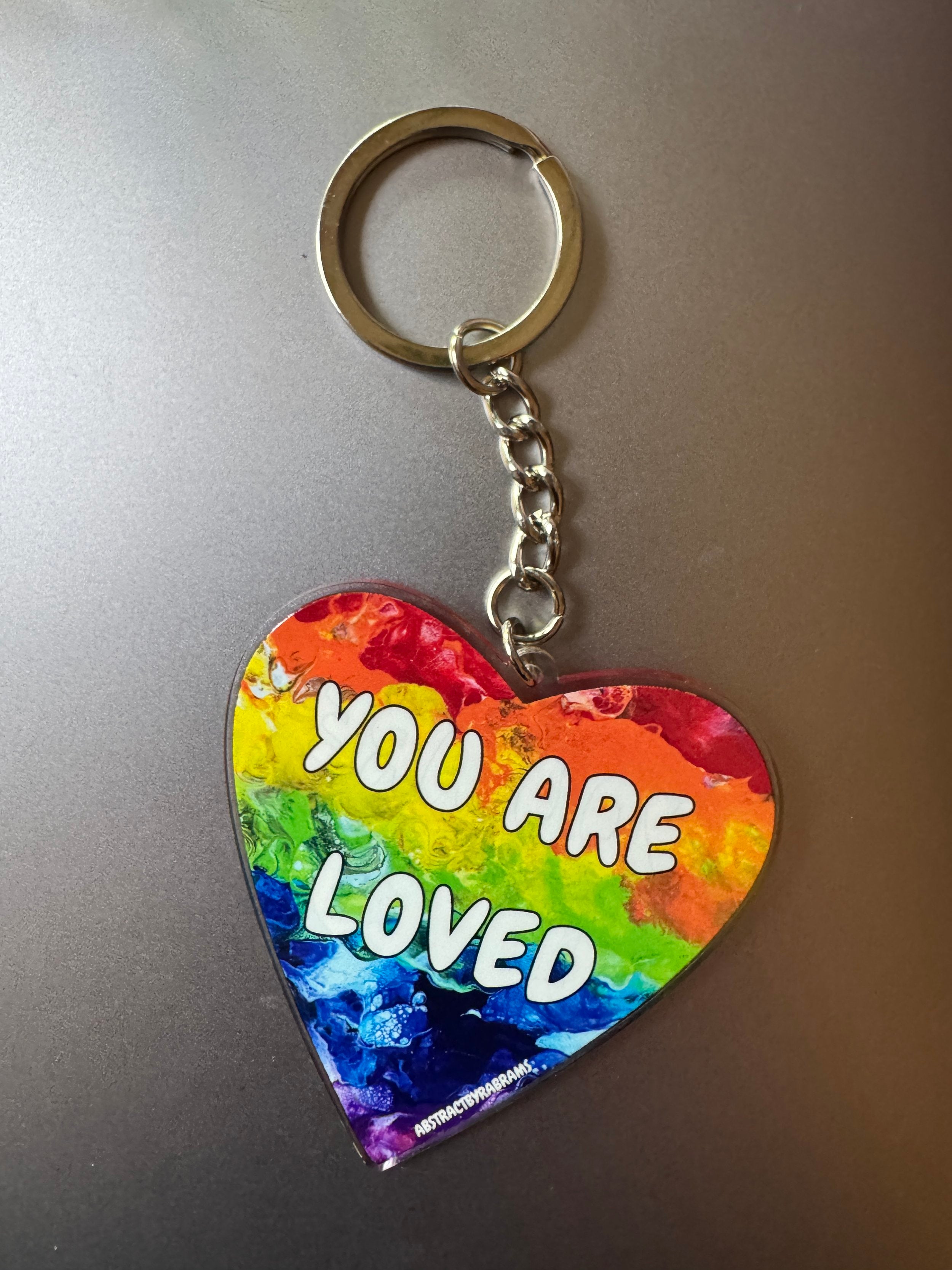 You Are Loved Rainbow Keychain