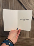 Clearance: Rainbow Congrats on Coming Out! Greeting Card - 4"x6"