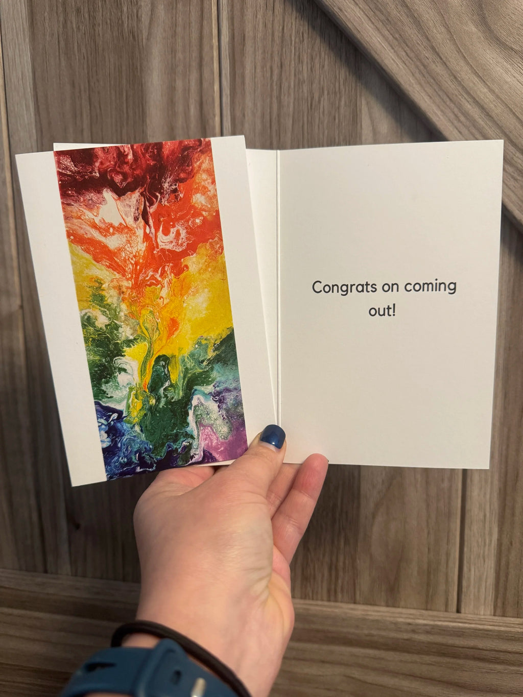 Clearance: Rainbow Congrats on Coming Out! Greeting Card - 4"x6"