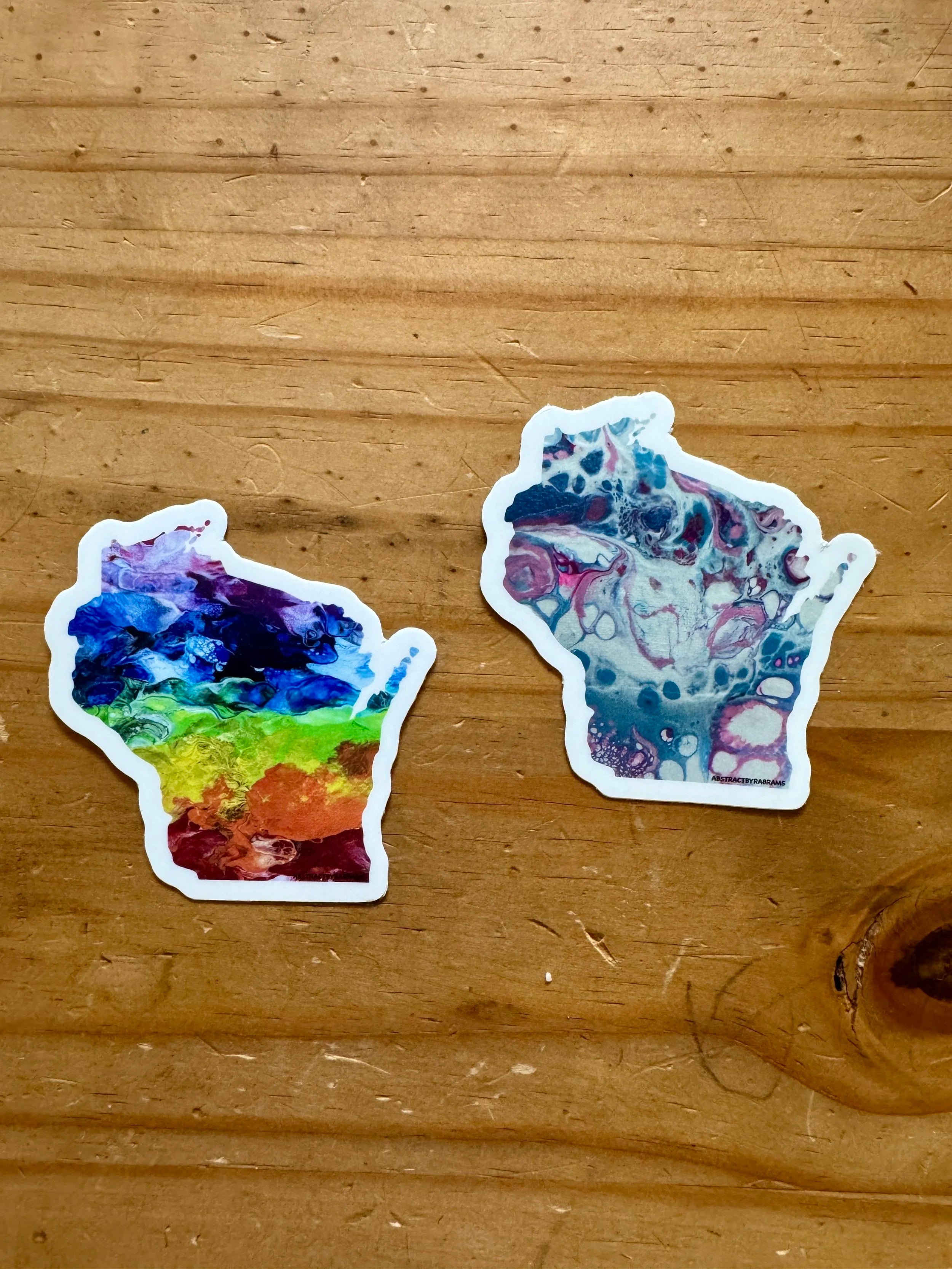 B-Grade Wisconsin Rainbow and Wisconsin Trans Stickers