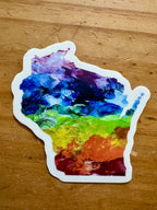 B-Grade Wisconsin Rainbow and Wisconsin Trans Stickers
