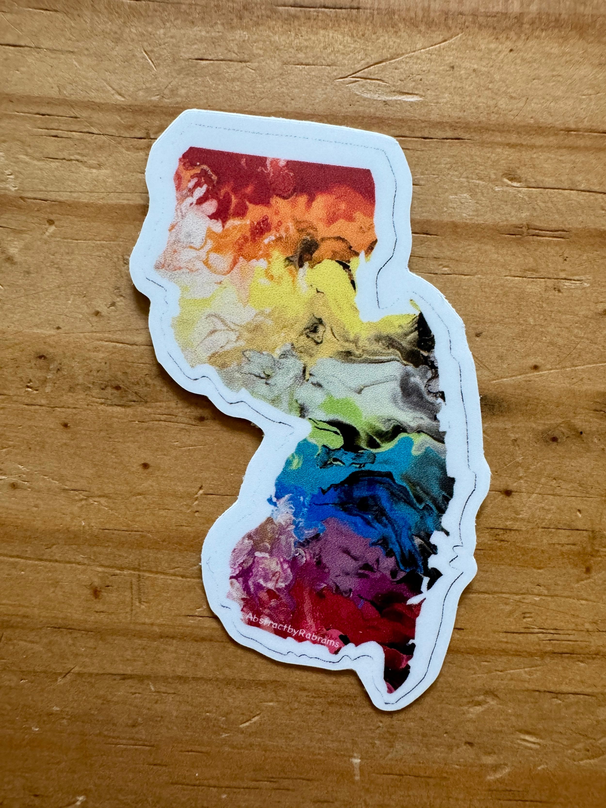 B-Grade New Jersey Rainbow Sticker