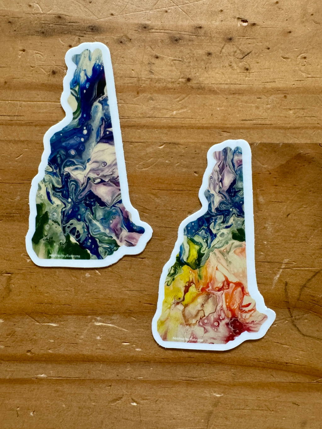 B-Grade New Hampshire Rainbow and Cool Colors Stickers