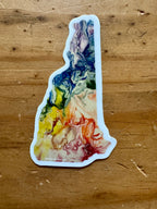 B-Grade New Hampshire Rainbow and Cool Colors Stickers