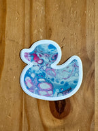 Subtle Trans Pride Duck Sticker -Easy Peel - Vinyl - 3"