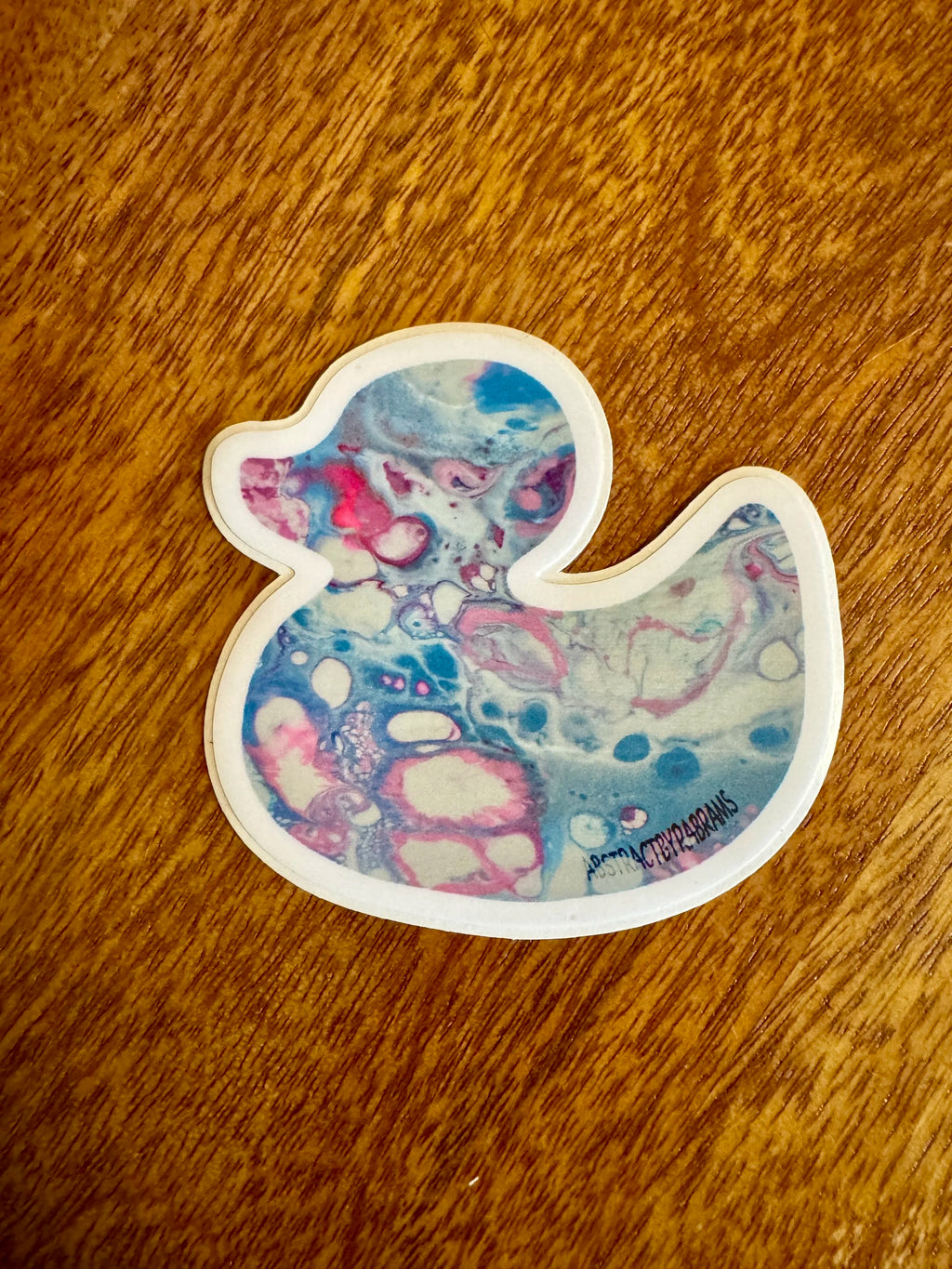 Subtle Trans Pride Duck Sticker -Easy Peel - Vinyl - 3"