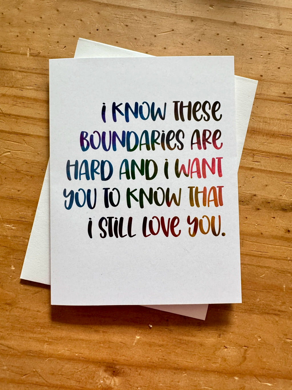 Greeting Card about Love and Boundaries - 4.25"x5.5", A2 - 100% PCW paper