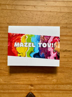 Rainbow Mazel Tov Greeting Card - A2