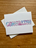 Pink and Blue Congrats Card - Trans Pride - A2