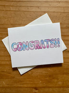 Pink and Blue Congrats Card - Trans Pride - A2