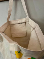Eat The Rainbow - XL Tote Bag with a Zipper and inner pocket