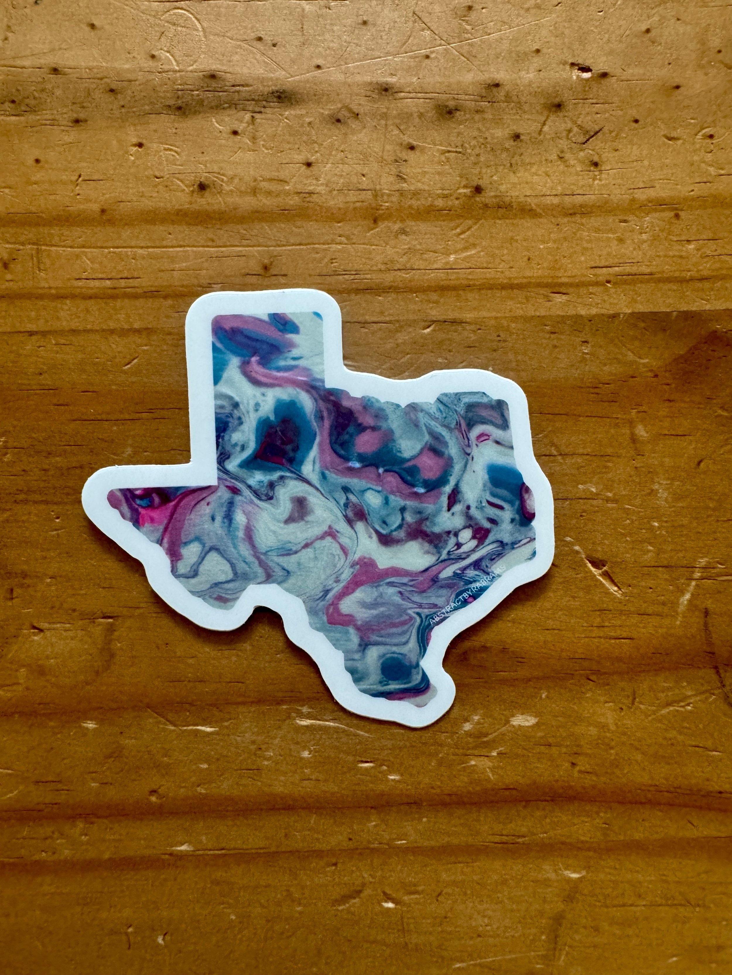 Texas State Sticker - Trans Pride and Progress Pride