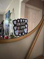 Trans Rights are Human Rights Floral Vinyl Sticker