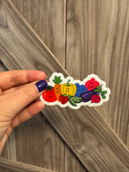 Rainbow Produce Stickers 2"x3" - Easy Peel