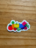 Rainbow Produce Stickers 2"x3" - Easy Peel