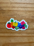 Rainbow Produce Stickers 2"x3" - Easy Peel