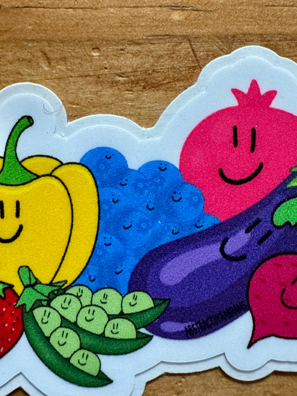 Rainbow Produce Stickers 2"x3" - Easy Peel