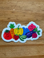 Rainbow Produce Stickers 2"x3" - Easy Peel