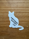 Emotional Support Cat - White Cat - ~2.89" × 3"