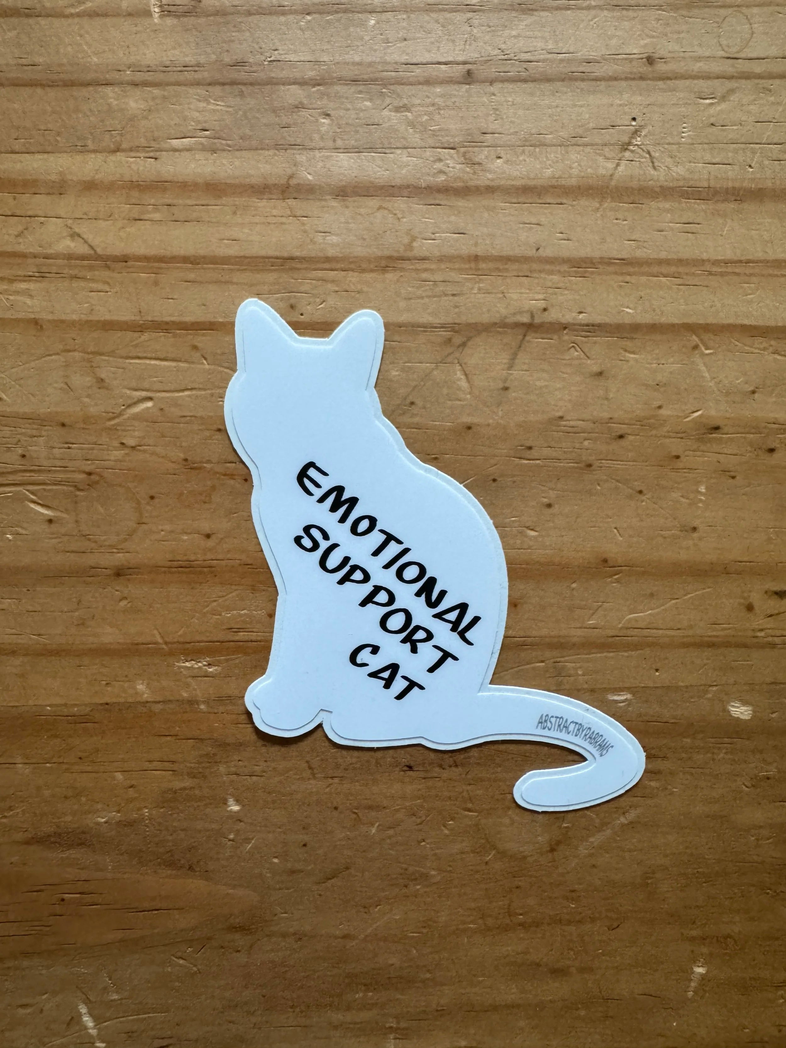 Emotional Support Cat - White Cat - ~2.89" × 3"